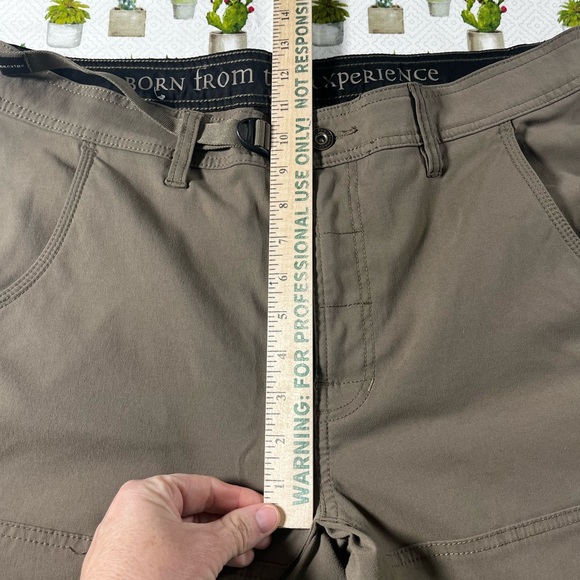 PrAna Breathe Straight Fit Brown Men’s Pants 36X34 Vented Cargo Stretchy - Picture 8 of 16